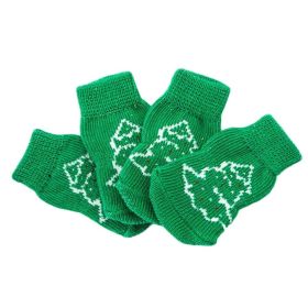4 Pcs Green Christmas Tree Dog Knitted Pet Socks Cartoon Cute Puppy Socks Dog Foot Covers Poodle Teddy Socks 4 Pcs Green Christmas Tree Dog Knitted Pet Socks Cartoon Cute Puppy Socks Dog Foot Covers Poodle Teddy Socks